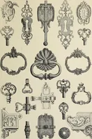 An illustration from Architecture, décoration et ameublement pendant le dix-huitième siècle, Régence - Louis XV. Symétrie et asymétrie proportions légères et courbes capricieuses (1900)