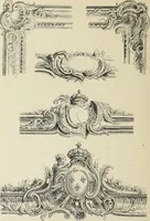 An illustration from Architecture, décoration et ameublement pendant le dix-huitième siècle, Régence - Louis XV. Symétrie et asymétrie proportions légères et courbes capricieuses (1900)