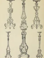 An illustration from Architecture, décoration et ameublement pendant le dix-huitième siècle, Régence - Louis XV. Symétrie et asymétrie proportions légères et courbes capricieuses (1900)