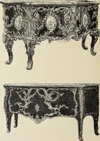 An illustration from Architecture, décoration et ameublement pendant le dix-huitième siècle, Régence - Louis XV. Symétrie et asymétrie proportions légères et courbes capricieuses (1900)