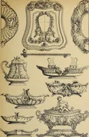 An illustration from Architecture, décoration et ameublement pendant le dix-huitième siècle, Régence - Louis XV. Symétrie et asymétrie proportions légères et courbes capricieuses (1900)