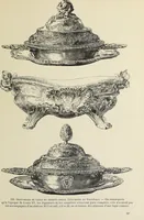 An illustration from Architecture, décoration et ameublement pendant le dix-huitième siècle, Régence - Louis XV. Symétrie et asymétrie proportions légères et courbes capricieuses (1900)