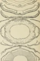 An illustration from Architecture, décoration et ameublement pendant le dix-huitième siècle, Régence - Louis XV. Symétrie et asymétrie proportions légères et courbes capricieuses (1900)