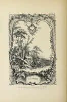 An illustration from Architecture, décoration et ameublement pendant le dix-huitième siècle, Régence - Louis XV. Symétrie et asymétrie proportions légères et courbes capricieuses (1900)