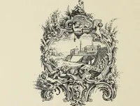 An illustration from Architecture, décoration et ameublement pendant le dix-huitième siècle, Régence - Louis XV. Symétrie et asymétrie proportions légères et courbes capricieuses (1900)