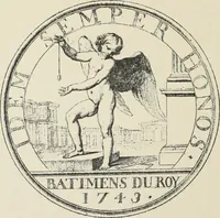 An illustration from Architecture, décoration et ameublement pendant le dix-huitième siècle, Régence - Louis XV. Symétrie et asymétrie proportions légères et courbes capricieuses (1900)