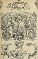 An illustration from Architecture, décoration et ameublement pendant le dix-huitième siècle, Régence - Louis XV. Symétrie et asymétrie proportions légères et courbes capricieuses (1900)
