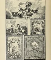 An illustration from Architecture, décoration et ameublement pendant le dix-huitième siècle, Régence - Louis XV. Symétrie et asymétrie proportions légères et courbes capricieuses (1900)