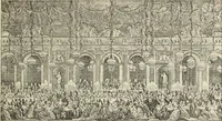 An illustration from Architecture, décoration et ameublement pendant le dix-huitième siècle, Régence - Louis XV. Symétrie et asymétrie proportions légères et courbes capricieuses (1900)