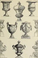An illustration from Architecture, décoration et ameublement pendant le dix-huitième siècle, Régence - Louis XV. Symétrie et asymétrie proportions légères et courbes capricieuses (1900)