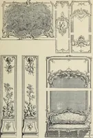 An illustration from Architecture, décoration et ameublement pendant le dix-huitième siècle, Régence - Louis XV. Symétrie et asymétrie proportions légères et courbes capricieuses (1900)