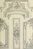 An illustration from Architecture, décoration et ameublement pendant le dix-huitième siècle, Régence - Louis XV. Symétrie et asymétrie proportions légères et courbes capricieuses (1900)
