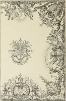 An illustration from Architecture, décoration et ameublement pendant le dix-huitième siècle, Régence - Louis XV. Symétrie et asymétrie proportions légères et courbes capricieuses (1900)
