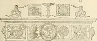 An illustration from Architecture de Philibert de l'Orme ... : uure entiere contenant onze livres, augmentée de deux, & autres figures non encores veuës, tant pour desseins qu'ornemens de maisons : avec vne belle inuention pour bien bastir, & à petits fraiz .. (1626)