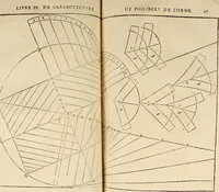 An illustration from Architecture de Philibert de l'Orme ... : uure entiere contenant onze livres, augmentée de deux, & autres figures non encores veuës, tant pour desseins qu'ornemens de maisons : avec vne belle inuention pour bien bastir, & à petits fraiz .. (1626)