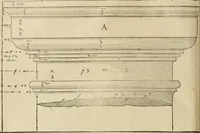 An illustration from Architecture de Philibert de l'Orme ... : uure entiere contenant onze livres, augmentée de deux, & autres figures non encores veuës, tant pour desseins qu'ornemens de maisons : avec vne belle inuention pour bien bastir, & à petits fraiz .. (1626)