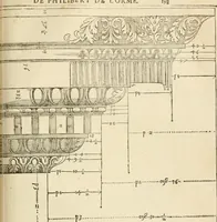An illustration from Architecture de Philibert de l'Orme ... : uure entiere contenant onze livres, augmentée de deux, & autres figures non encores veuës, tant pour desseins qu'ornemens de maisons : avec vne belle inuention pour bien bastir, & à petits fraiz .. (1626)