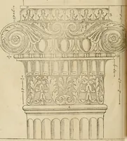 An illustration from Architecture de Philibert de l'Orme ... : uure entiere contenant onze livres, augmentée de deux, & autres figures non encores veuës, tant pour desseins qu'ornemens de maisons : avec vne belle inuention pour bien bastir, & à petits fraiz .. (1626)