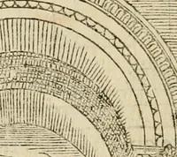 An illustration from Architecture de Philibert de l'Orme ... : uure entiere contenant onze livres, augmentée de deux, & autres figures non encores veuës, tant pour desseins qu'ornemens de maisons : avec vne belle inuention pour bien bastir, & à petits fraiz .. (1626)