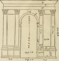 An illustration from Architecture de Philibert de l'Orme ... : uure entiere contenant onze livres, augmentée de deux, & autres figures non encores veuës, tant pour desseins qu'ornemens de maisons : avec vne belle inuention pour bien bastir, & à petits fraiz .. (1626)