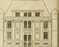An illustration from Architecture de Philibert de l'Orme ... : uure entiere contenant onze livres, augmentée de deux, & autres figures non encores veuës, tant pour desseins qu'ornemens de maisons : avec vne belle inuention pour bien bastir, & à petits fraiz .. (1626)