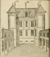 An illustration from Architecture de Philibert de l'Orme ... : uure entiere contenant onze livres, augmentée de deux, & autres figures non encores veuës, tant pour desseins qu'ornemens de maisons : avec vne belle inuention pour bien bastir, & à petits fraiz .. (1626)