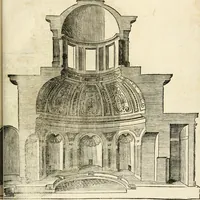 An illustration from Architecture de Philibert de l'Orme ... : uure entiere contenant onze livres, augmentée de deux, & autres figures non encores veuës, tant pour desseins qu'ornemens de maisons : avec vne belle inuention pour bien bastir, & à petits fraiz .. (1626)