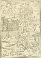 An illustration from Architecture de Philibert de l'Orme ... : uure entiere contenant onze livres, augmentée de deux, & autres figures non encores veuës, tant pour desseins qu'ornemens de maisons : avec vne belle inuention pour bien bastir, & à petits fraiz .. (1626)