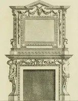 Picture 56 of 62 from Architecture improved, in a collection of modern, elegant and useful designs : from slight and graceful recesses, lodges and other decorations in parks, gardens, woods or forests, to the portico, bath, observatory, and interior ornaments of superb buildings : with great variety of rich embellishments for chimneys in the taste of Inigo Jones, Mr. Kent, &c. : all curiously engraved on fifty copper-plates, octavo (1755), leaf 108