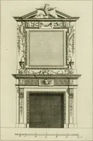 Picture 57 of 62 from Architecture improved, in a collection of modern, elegant and useful designs : from slight and graceful recesses, lodges and other decorations in parks, gardens, woods or forests, to the portico, bath, observatory, and interior ornaments of superb buildings : with great variety of rich embellishments for chimneys in the taste of Inigo Jones, Mr. Kent, &c. : all curiously engraved on fifty copper-plates, octavo (1755), leaf 110