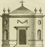Picture 5 of 62 from Architecture improved, in a collection of modern, elegant and useful designs : from slight and graceful recesses, lodges and other decorations in parks, gardens, woods or forests, to the portico, bath, observatory, and interior ornaments of superb buildings : with great variety of rich embellishments for chimneys in the taste of Inigo Jones, Mr. Kent, &c. : all curiously engraved on fifty copper-plates, octavo (1755), leaf 26