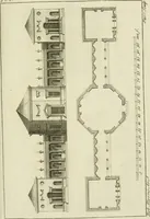 Picture 10 of 62 from Architecture improved, in a collection of modern, elegant and useful designs : from slight and graceful recesses, lodges and other decorations in parks, gardens, woods or forests, to the portico, bath, observatory, and interior ornaments of superb buildings : with great variety of rich embellishments for chimneys in the taste of Inigo Jones, Mr. Kent, &c. : all curiously engraved on fifty copper-plates, octavo (1755), leaf 34