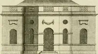 Picture 22 of 62 from Architecture improved, in a collection of modern, elegant and useful designs : from slight and graceful recesses, lodges and other decorations in parks, gardens, woods or forests, to the portico, bath, observatory, and interior ornaments of superb buildings : with great variety of rich embellishments for chimneys in the taste of Inigo Jones, Mr. Kent, &c. : all curiously engraved on fifty copper-plates, octavo (1755), leaf 54