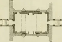 Picture 25 of 62 from Architecture improved, in a collection of modern, elegant and useful designs : from slight and graceful recesses, lodges and other decorations in parks, gardens, woods or forests, to the portico, bath, observatory, and interior ornaments of superb buildings : with great variety of rich embellishments for chimneys in the taste of Inigo Jones, Mr. Kent, &c. : all curiously engraved on fifty copper-plates, octavo (1755), leaf 56