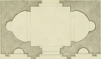 Picture 36 of 62 from Architecture improved, in a collection of modern, elegant and useful designs : from slight and graceful recesses, lodges and other decorations in parks, gardens, woods or forests, to the portico, bath, observatory, and interior ornaments of superb buildings : with great variety of rich embellishments for chimneys in the taste of Inigo Jones, Mr. Kent, &c. : all curiously engraved on fifty copper-plates, octavo (1755), leaf 72