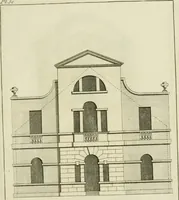 Picture 39 of 62 from Architecture improved, in a collection of modern, elegant and useful designs : from slight and graceful recesses, lodges and other decorations in parks, gardens, woods or forests, to the portico, bath, observatory, and interior ornaments of superb buildings : with great variety of rich embellishments for chimneys in the taste of Inigo Jones, Mr. Kent, &c. : all curiously engraved on fifty copper-plates, octavo (1755), leaf 78