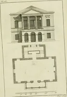 Picture 43 of 62 from Architecture improved, in a collection of modern, elegant and useful designs : from slight and graceful recesses, lodges and other decorations in parks, gardens, woods or forests, to the portico, bath, observatory, and interior ornaments of superb buildings : with great variety of rich embellishments for chimneys in the taste of Inigo Jones, Mr. Kent, &c. : all curiously engraved on fifty copper-plates, octavo (1755), leaf 84