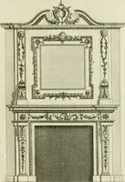 Picture 48 of 62 from Architecture improved, in a collection of modern, elegant and useful designs : from slight and graceful recesses, lodges and other decorations in parks, gardens, woods or forests, to the portico, bath, observatory, and interior ornaments of superb buildings : with great variety of rich embellishments for chimneys in the taste of Inigo Jones, Mr. Kent, &c. : all curiously engraved on fifty copper-plates, octavo (1755), leaf 94