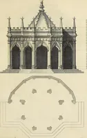 An illustration from Gothic architecture, improved by rules and proportions : in many grand designs of columns, doors, windows, chimney-pieces, arcades, colonades, porticos, umbrellos, temples and pavillions &c. : with plans, elevations and profiles (1747)