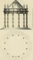 An illustration from Gothic architecture, improved by rules and proportions : in many grand designs of columns, doors, windows, chimney-pieces, arcades, colonades, porticos, umbrellos, temples and pavillions &c. : with plans, elevations and profiles (1747)