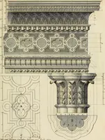 An illustration from Gothic architecture, improved by rules and proportions : in many grand designs of columns, doors, windows, chimney-pieces, arcades, colonades, porticos, umbrellos, temples and pavillions &c. : with plans, elevations and profiles (1747)