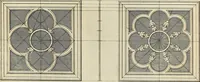 An illustration from Gothic architecture, improved by rules and proportions : in many grand designs of columns, doors, windows, chimney-pieces, arcades, colonades, porticos, umbrellos, temples and pavillions &c. : with plans, elevations and profiles (1747)