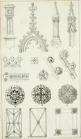 An illustration from An attempt to discriminate the styles of architecture in England : from the Conquest to the Reformation : with a sketch of the Grecian and Roman orders, notices of numerous British edifices, and some remarks on the architecture of a part of France (1835)