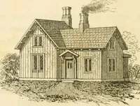 An illustration from The architecture of country houses : including designs for cottages, farm houses, and villas, with remarks on interiors, furniture, and the best modes of warming and ventilating (1851)