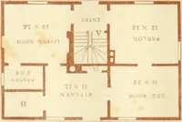 An illustration from The architecture of country houses : including designs for cottages, farm houses, and villas, with remarks on interiors, furniture, and the best modes of warming and ventilating (1851)