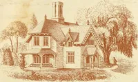 An illustration from The architecture of country houses : including designs for cottages, farm houses, and villas, with remarks on interiors, furniture, and the best modes of warming and ventilating (1851)