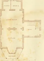 An illustration from The architecture of country houses : including designs for cottages, farm houses, and villas, with remarks on interiors, furniture, and the best modes of warming and ventilating (1851)