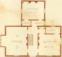 An illustration from The architecture of country houses : including designs for cottages, farm houses, and villas, with remarks on interiors, furniture, and the best modes of warming and ventilating (1851)