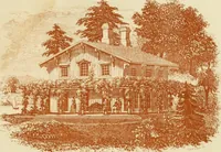 An illustration from The architecture of country houses : including designs for cottages, farm houses, and villas, with remarks on interiors, furniture, and the best modes of warming and ventilating (1851)