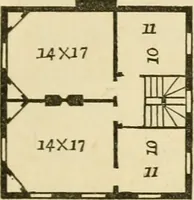 An illustration from The architecture of country houses : including designs for cottages, farm houses, and villas, with remarks on interiors, furniture, and the best modes of warming and ventilating (1851)
